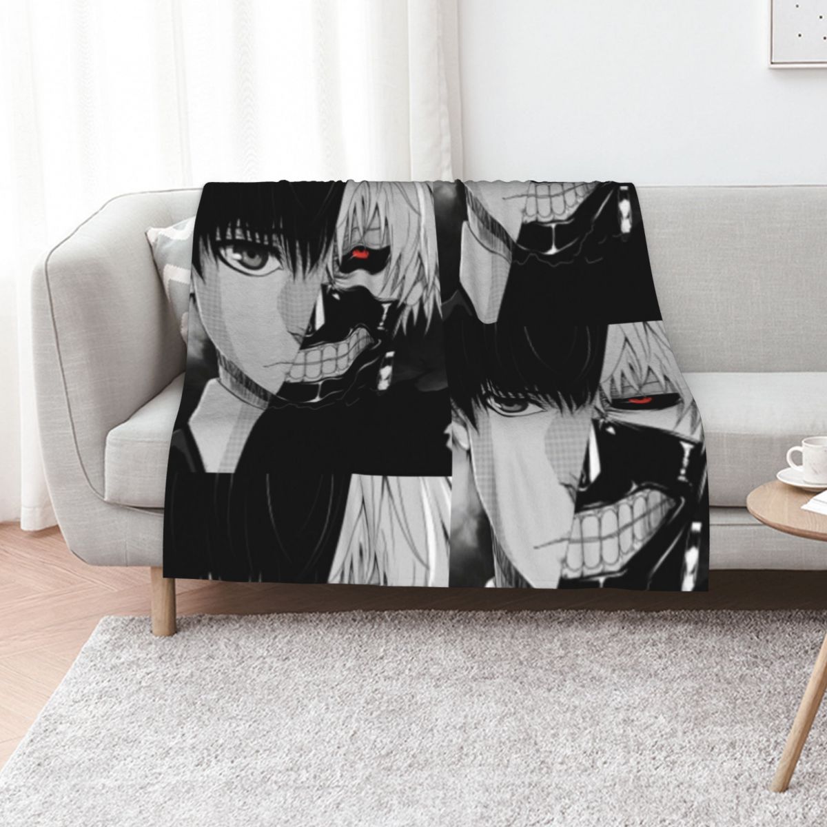 Vintage Ken Fashion - Ken Kaneki Throw Blanket Plaid Summer