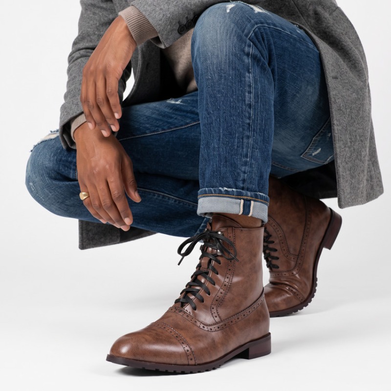 Women Retro Lace-up Leather Fa - Vintage Fashion Ladies 评论和价格