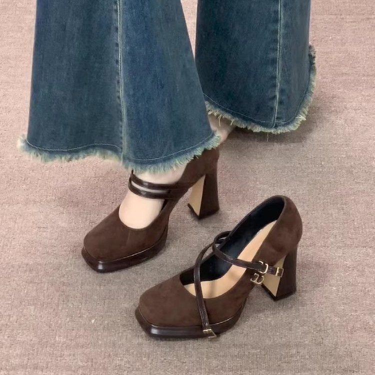 Vintage Thick High Women Mary  - Vintage Fashion Girl 评论和价格