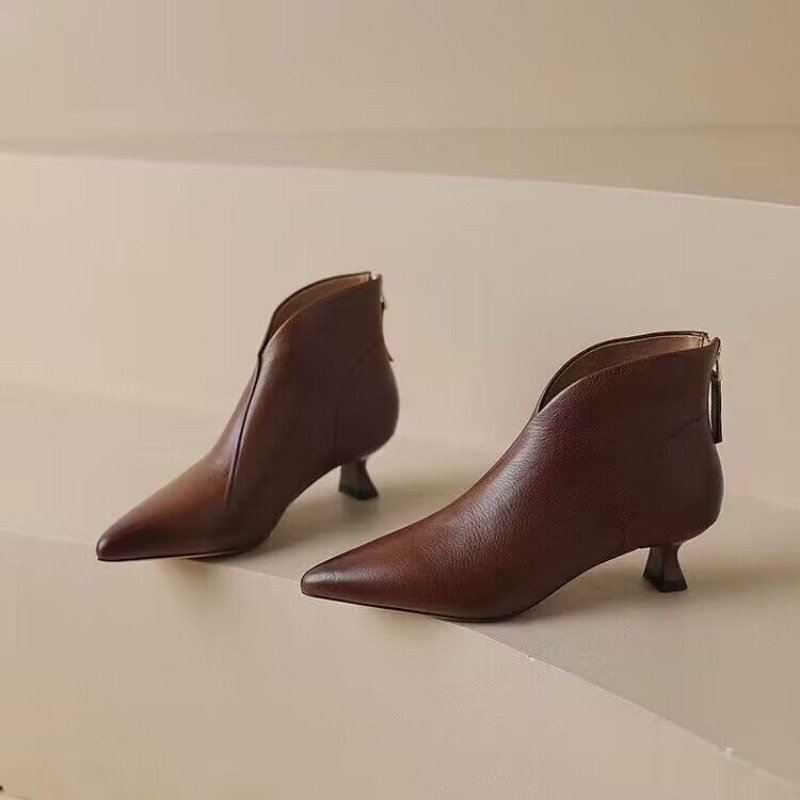 Autumn Winter Pointed Toe Wome - Vintage Fashion Ladies 评论和价格