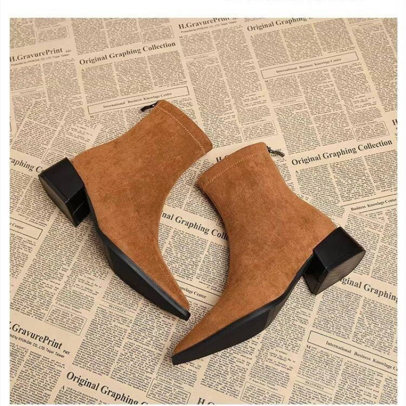 New Low Heel Women Mordern Ank - Vintage Fashion Ladies 评论和价格