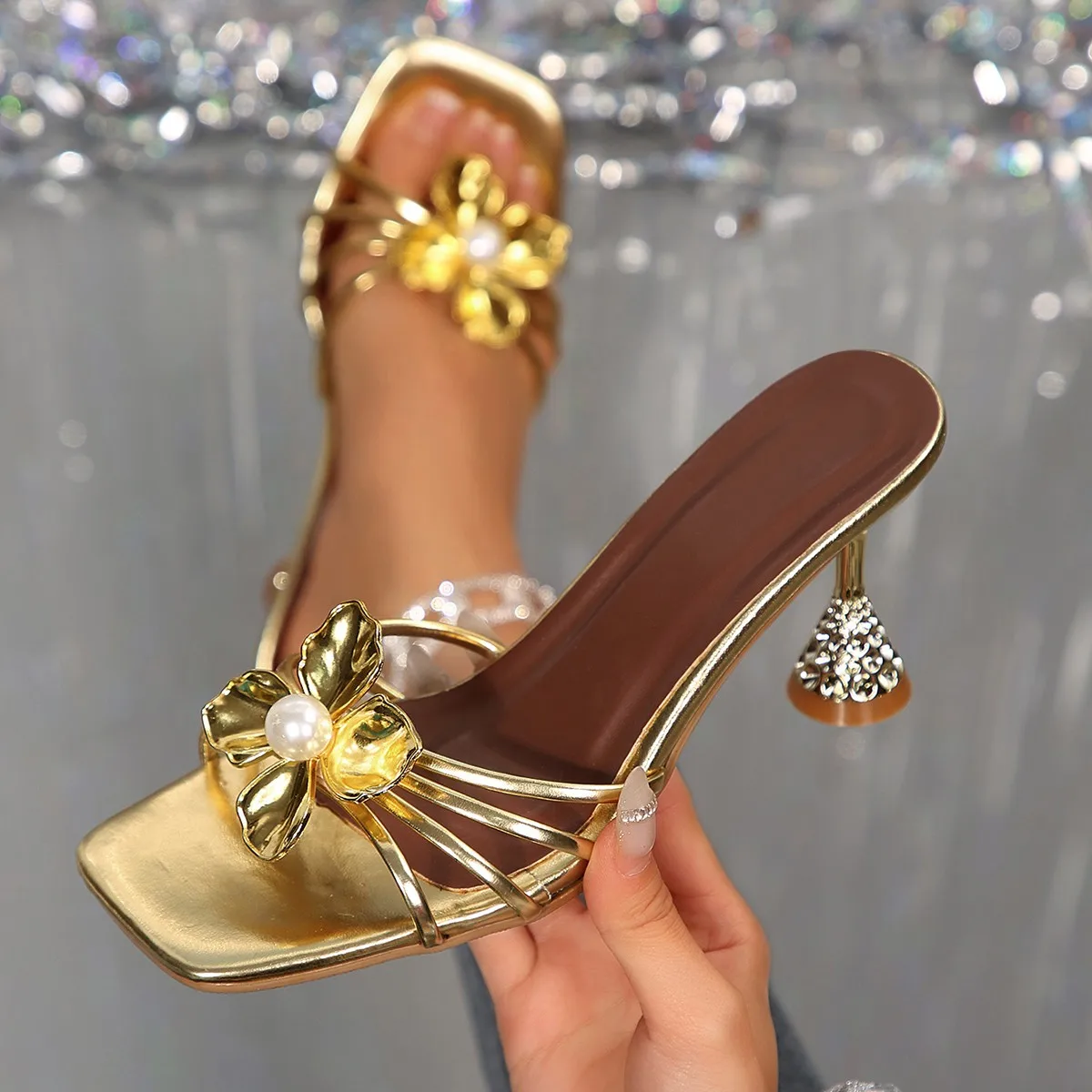 Vintage Metal Flower Crystal C - Vintage Fashion Ladies 评论和价格