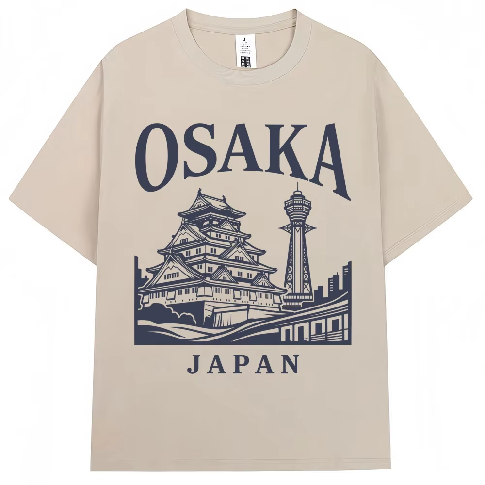 Japanese Style Osaka Print T-s - Vintage Fashion Osaka 评论和价格