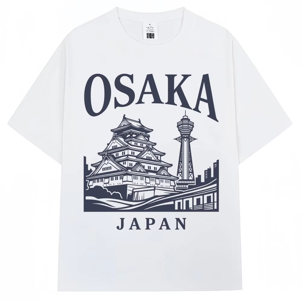 Japanese Style Osaka Print T-s - Vintage Fashion Osaka 评论和价格