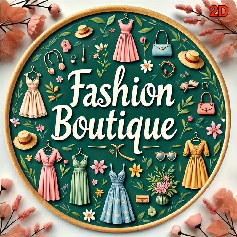 Vintage Fashion Metal Wall Sig - Vintage Fashion Store 评论和价格