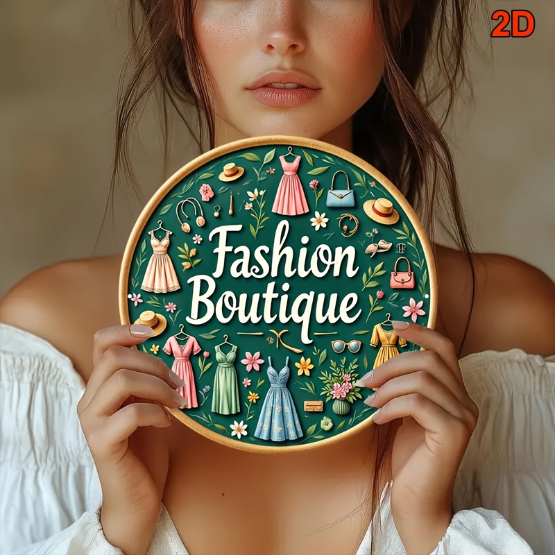 Vintage Fashion Metal Wall Sig - Vintage Fashion Store 评论和价格