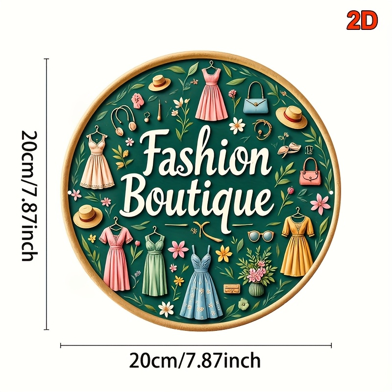 Vintage Fashion Metal Wall Sig - Vintage Fashion Store 评论和价格