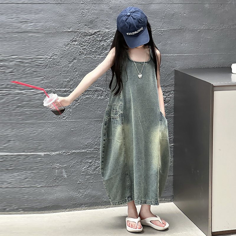 Vintage Blue Children Girls Hi - Vintage Fashion Girl 评论和价格