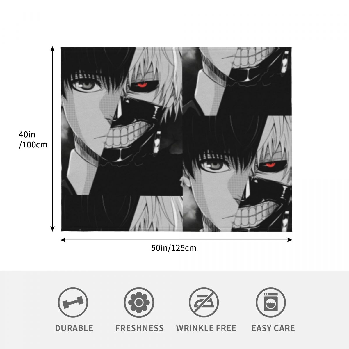 Ken Kaneki Throw Blanket Plaid - Vintage Ken Fashion 评论和价格