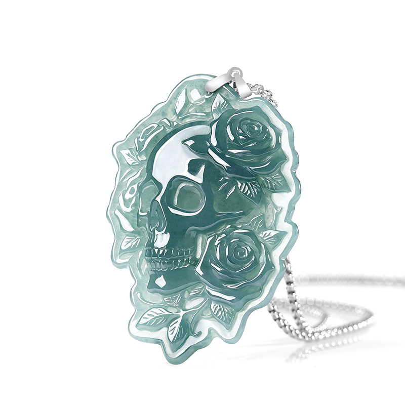 Natural Burmese Jadeite Skull  - Vintage Fashion Designer 评论和价格